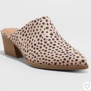 NEW Leopard Print Heeled Mules